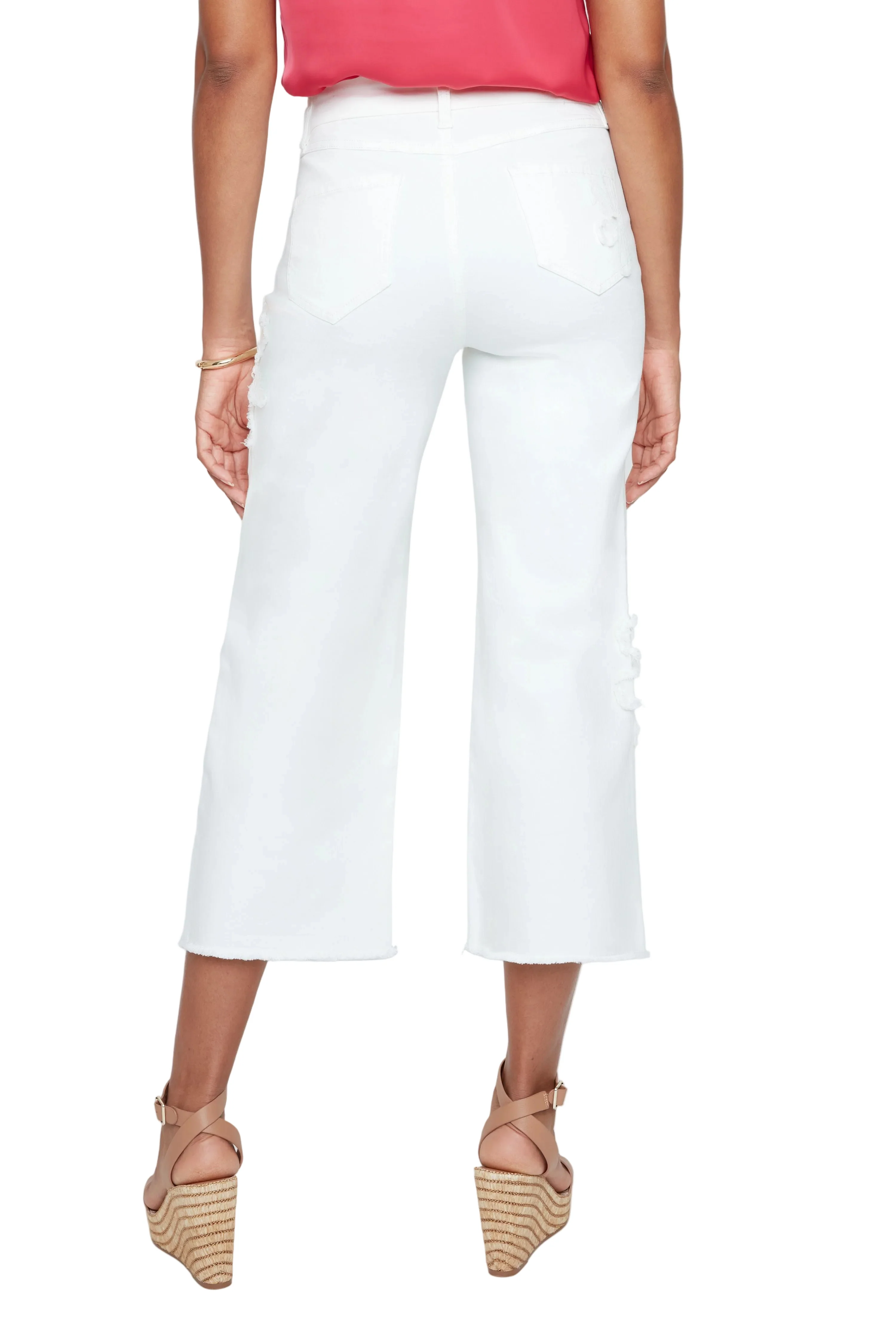 Renuar Fringe Applique Flower Woven Pant (R11057D E2141) (Creme) - Image 2