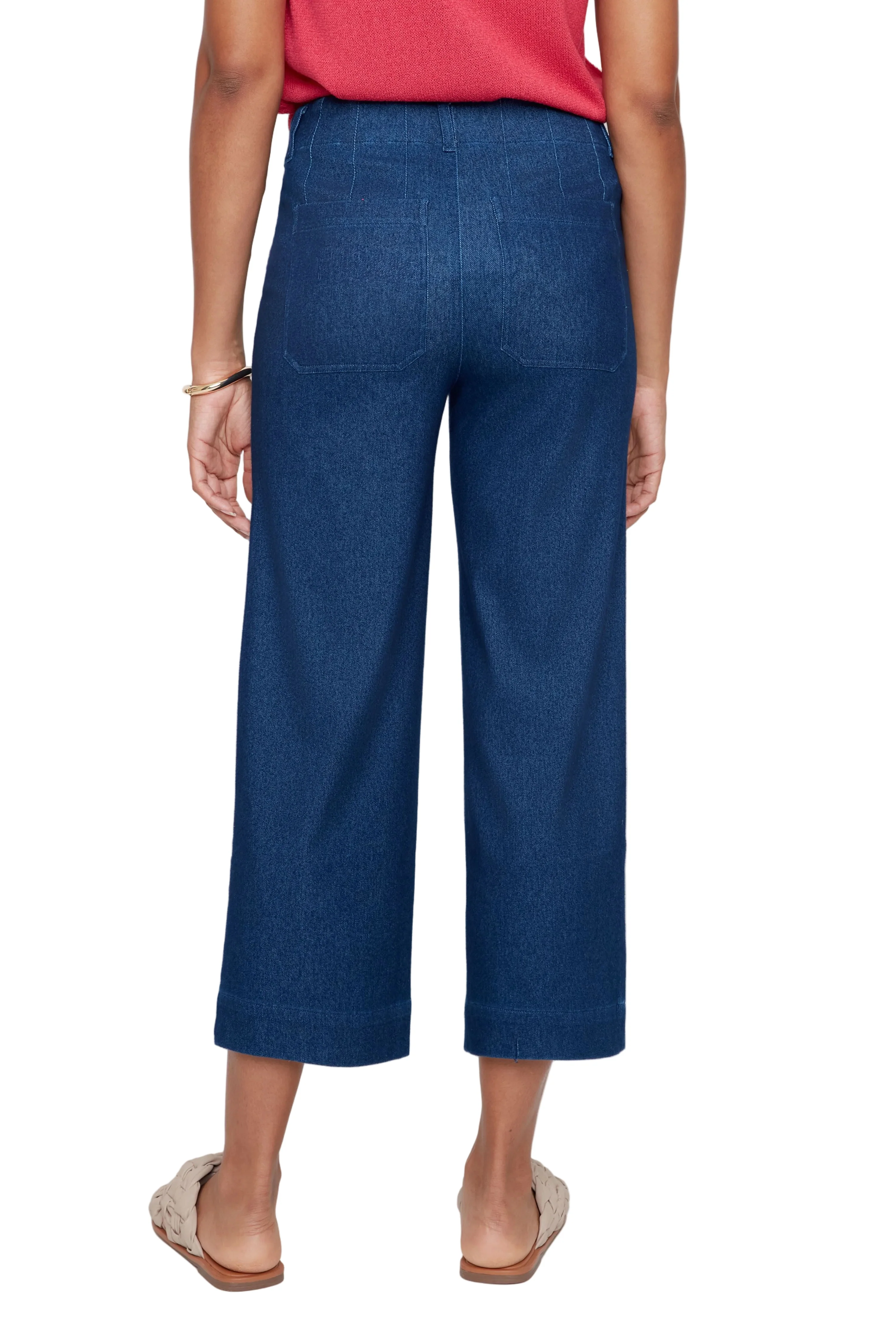 Renuar Knit 4 Pocket Ankle Pant (R1007KDE3020) (Blue) - Image 2