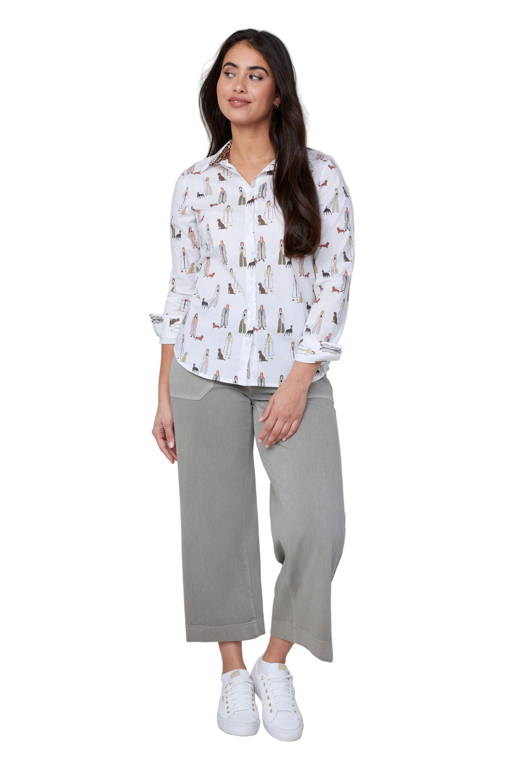 Renuar Walking The Dog Woven Blouse (R5212-470) - Image 4