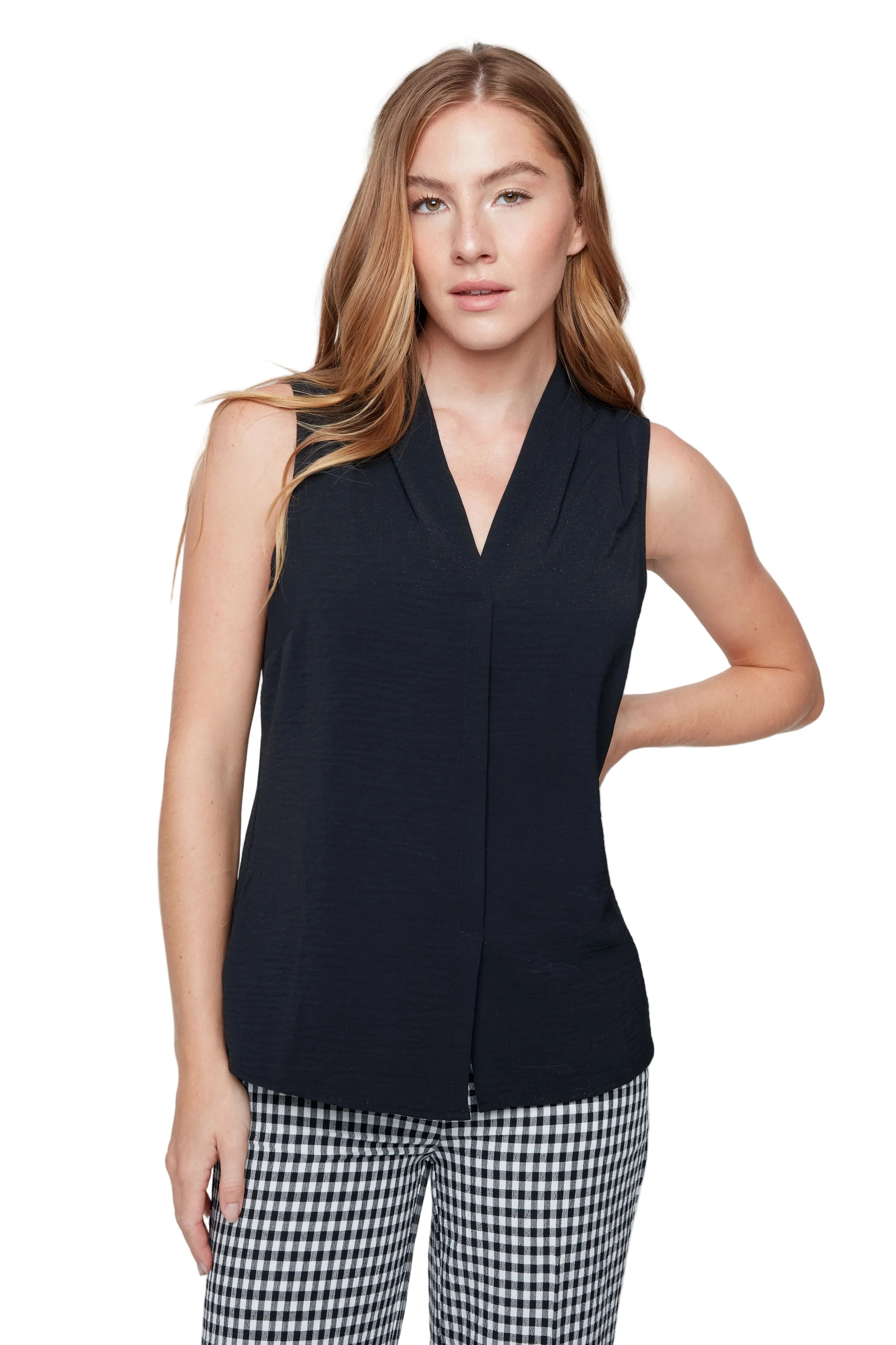 Renuar Woven Sleeveless Blouse (R5222363)(Black)