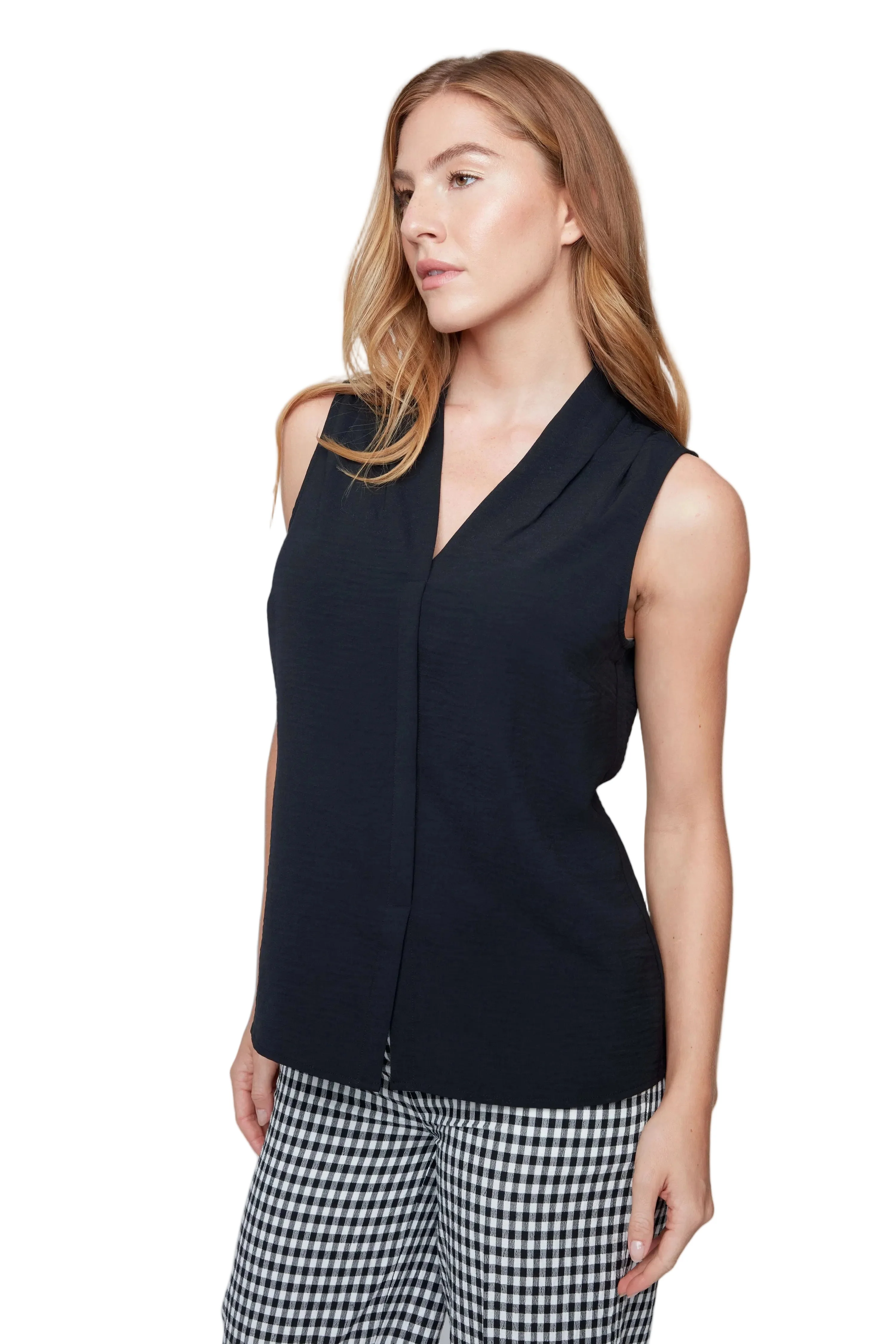 Renuar Woven Sleeveless Blouse (R5222363)(Black) - Image 3