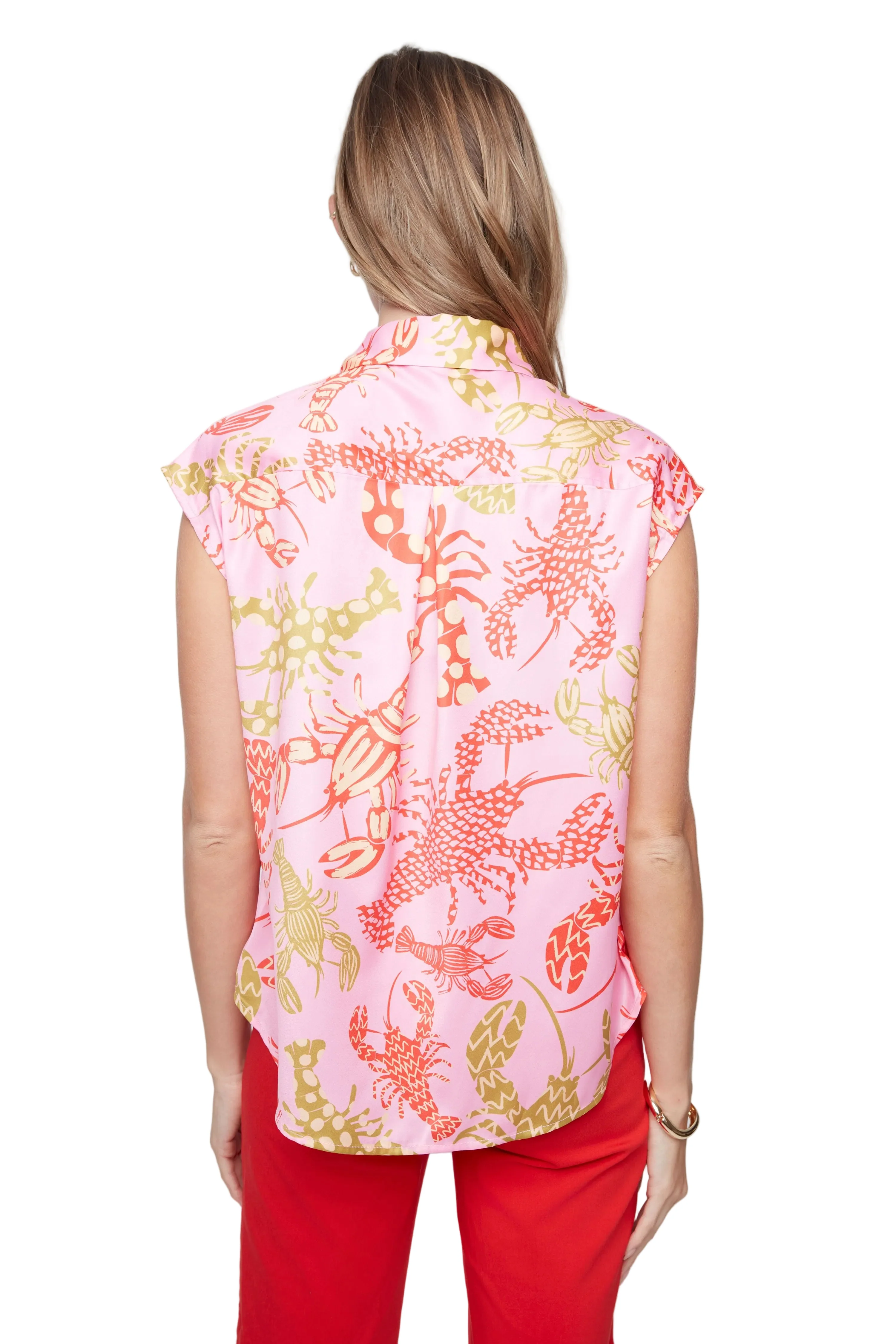 Renuar Lobster Print Blouse (R5261564)(Rose Blossum) - Image 2