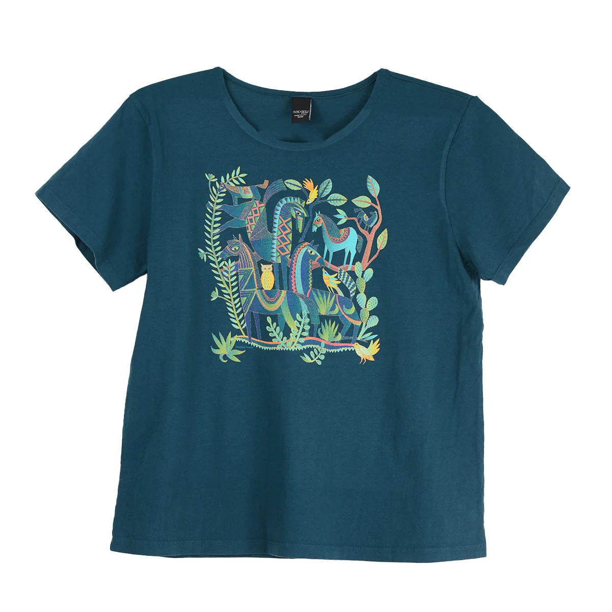 Sabaku Abstract Horses Boutique Short Sleeve Tee (BLKFOR)