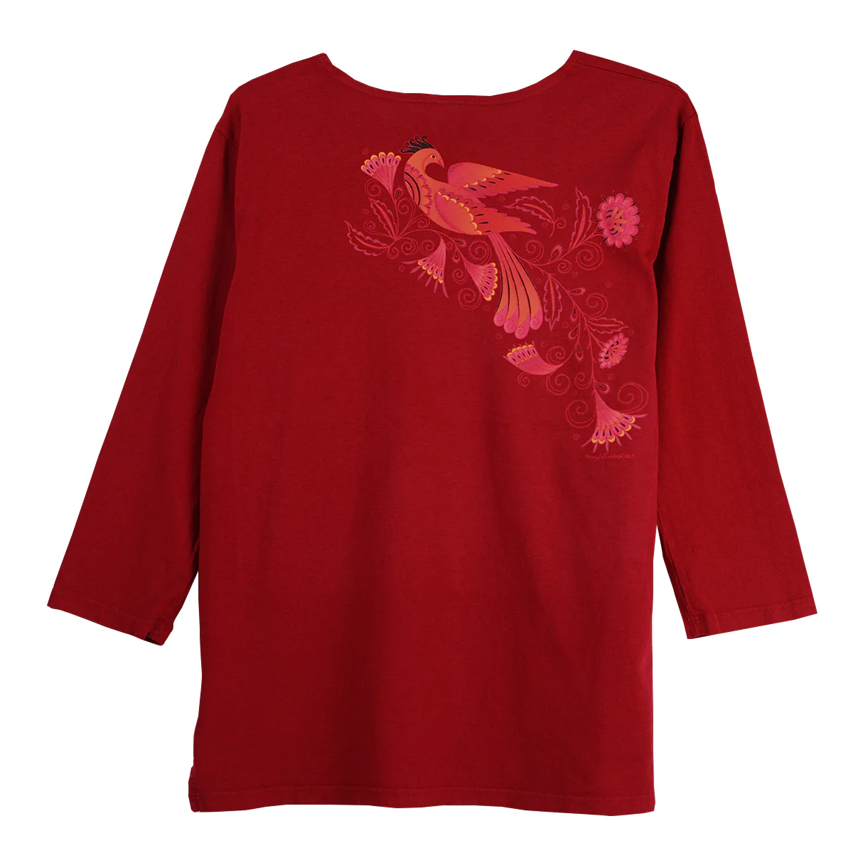 Sabaku Fancy Bird 3/4 Sleeve Tee (DEEPCRIM) - Image 2