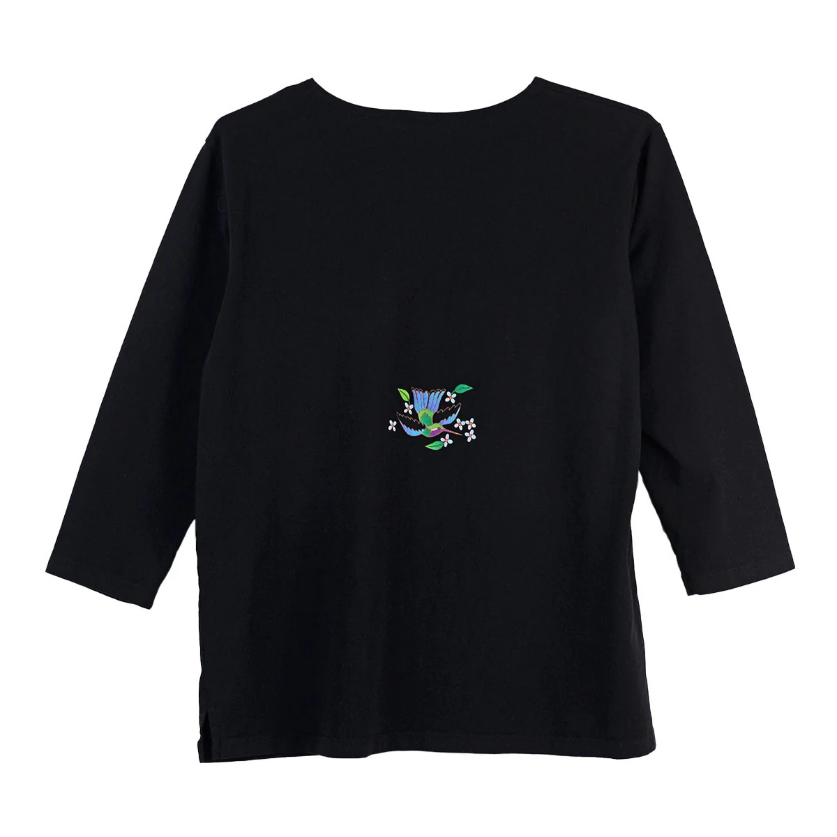 Sabaku Hummingbird Huipil 3/4 Sleeve Tee (MIDNGT) - Image 2