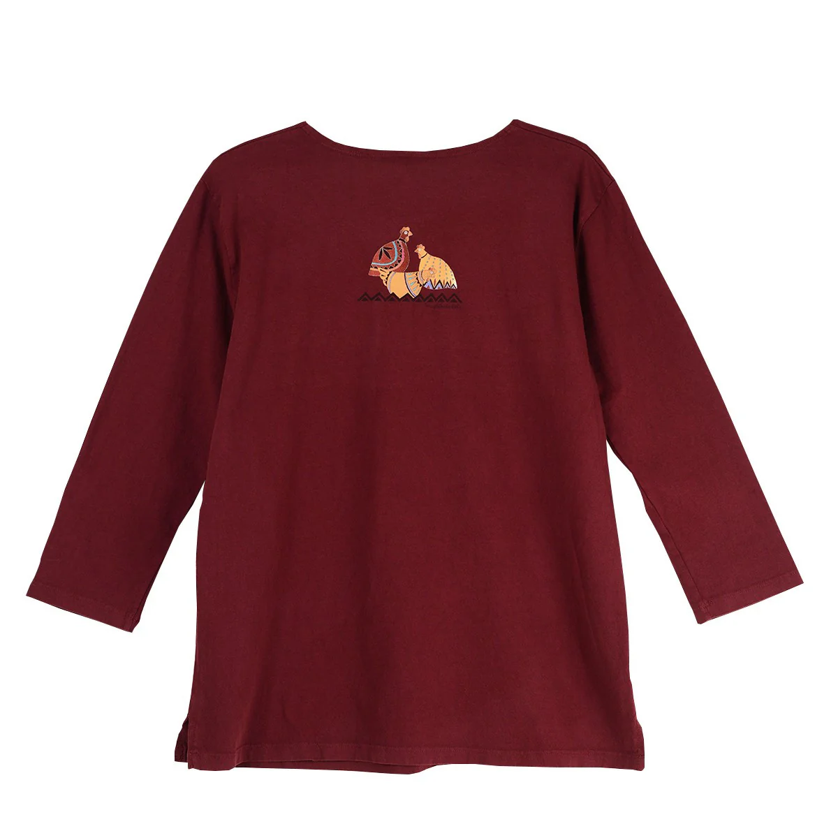 Sabaku Native Horses 3/4 Sleeve Tee (FIG) - Image 2