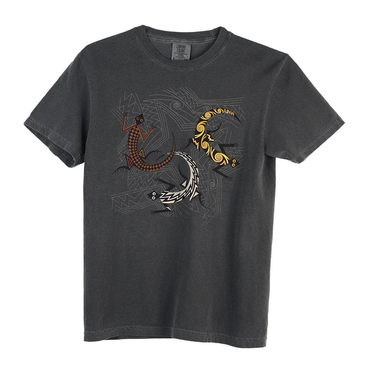 Sabaku Spinning Lizards Comfort Color Short Sleeve Tee (CHAR)
