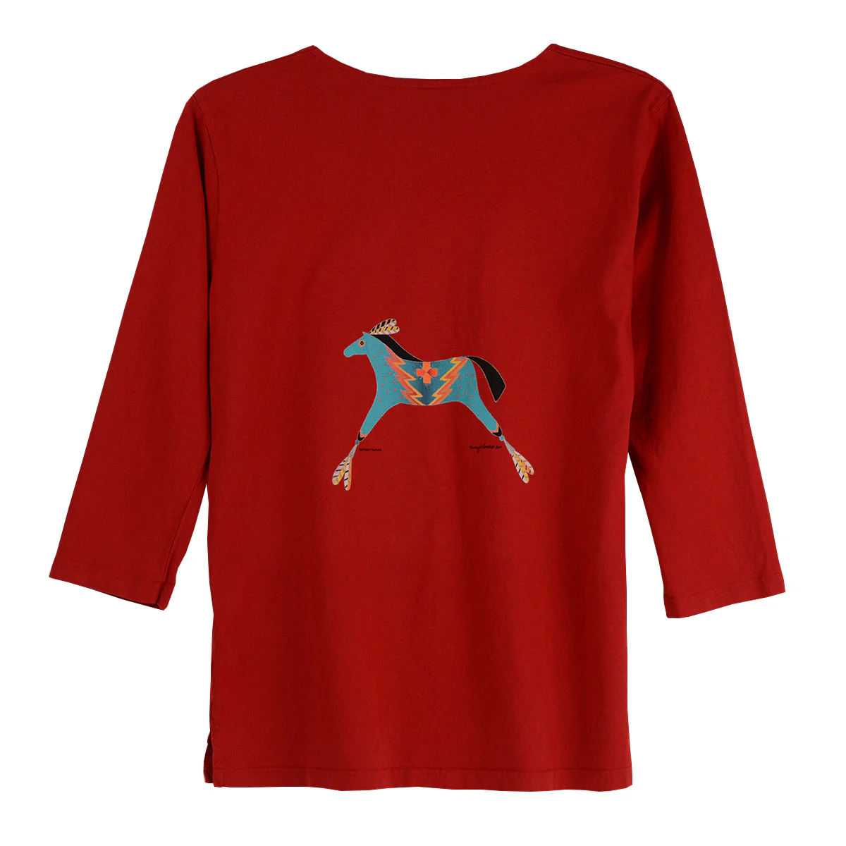 Sabaku Spirited Horses 3/4 Sleeve Tee (COCH) - Image 2