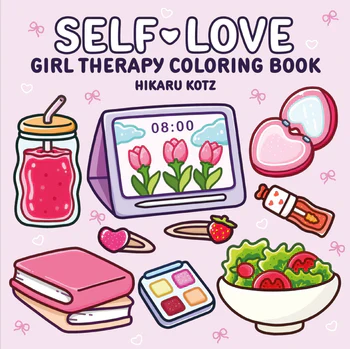 Self Love Girl Therapy Adult Coloring Book