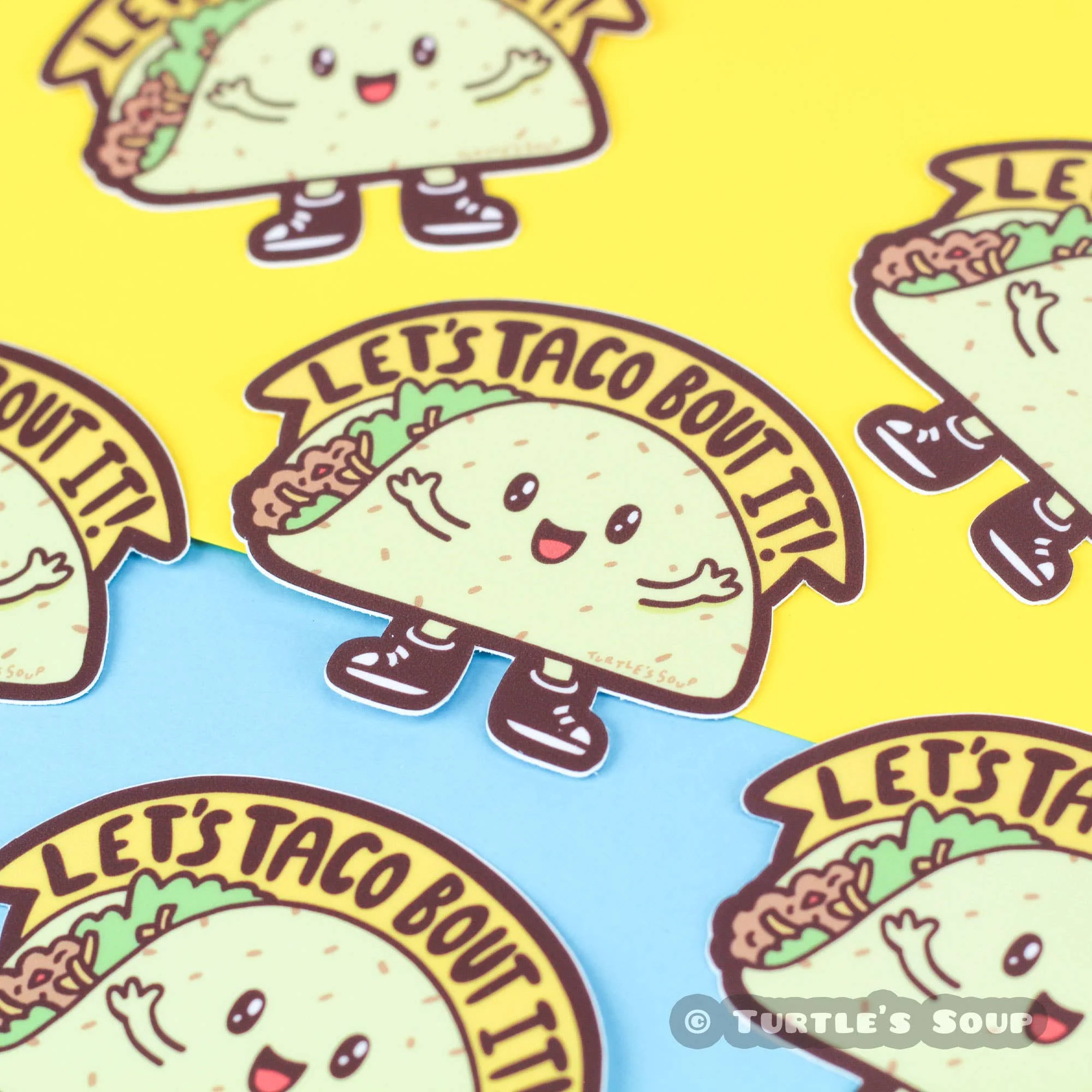 Taco 'Bout It Funny Food Pun Laptop Vinyl Sticker - Image 2