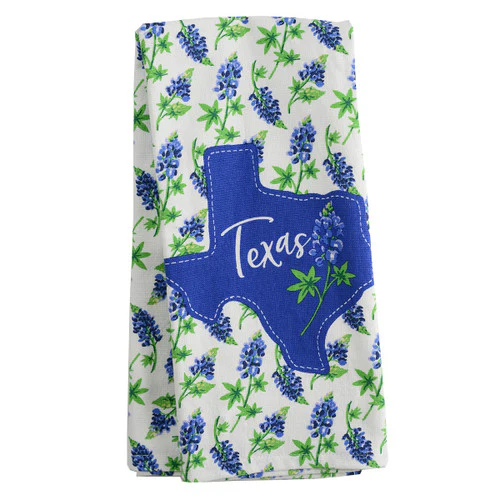 Texas Bluebonnet Applique Tea Towel - Image 2