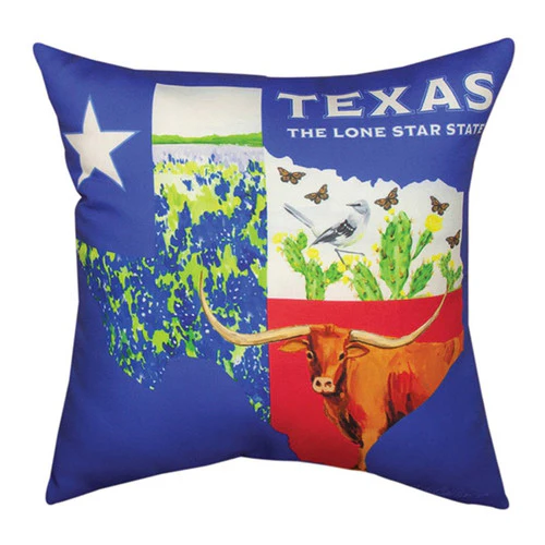 Texas Collage Climaweave Pillow (SLTCMC) - Image 2