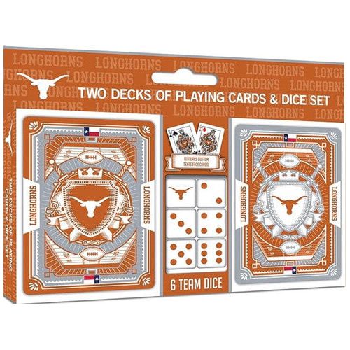 Texas Longhorn 2 Deck Playing Cards & 6 Dice Set (UTX3230) - Image 2