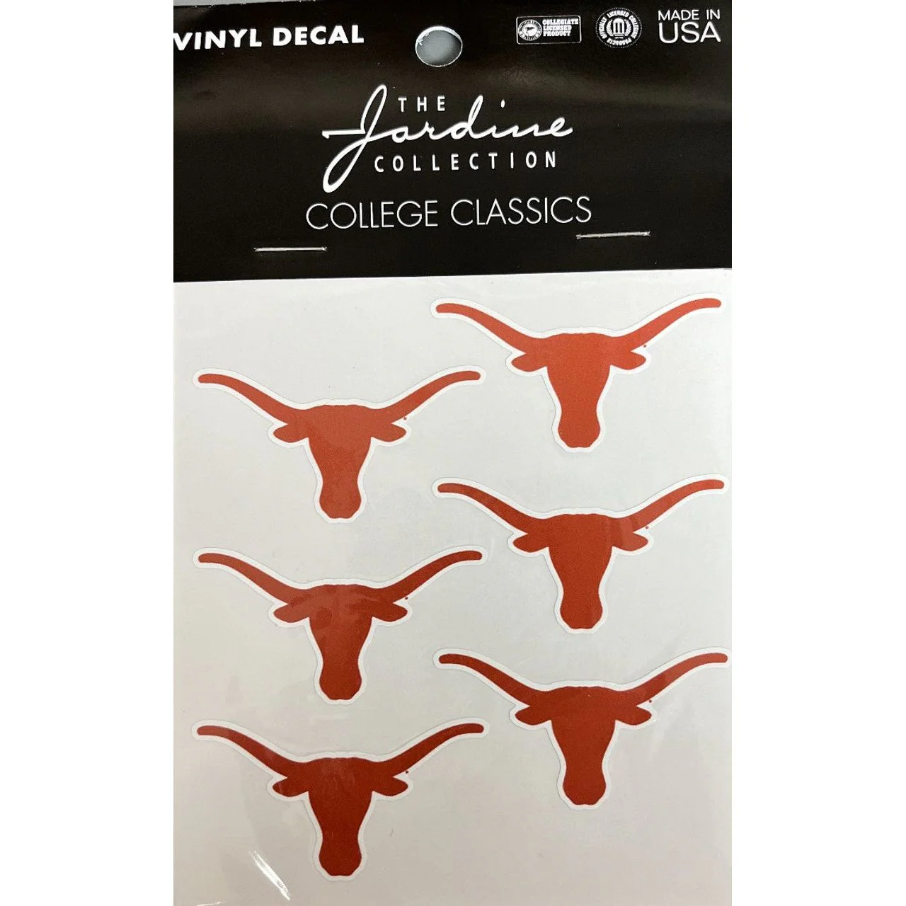 Texas Longhorn 2" Mini Logo Vinyl Decals (Set of 6)