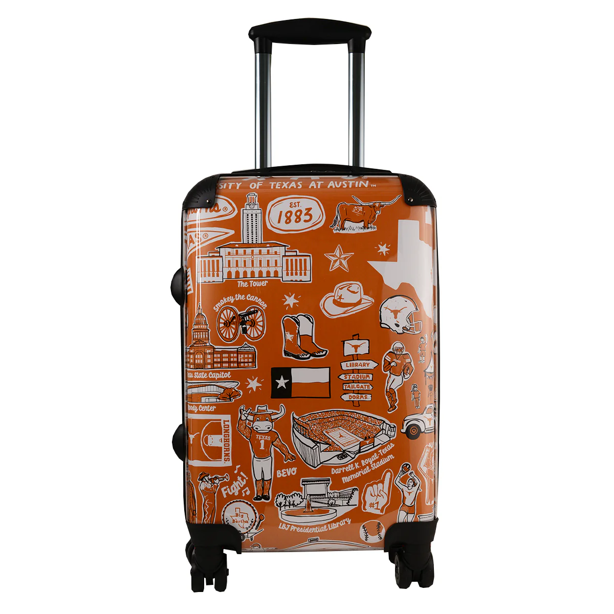 Texas Longhorn 20" Small Carry On Logo Luggage (3 Styles)(LIG-1-20) - Image 2