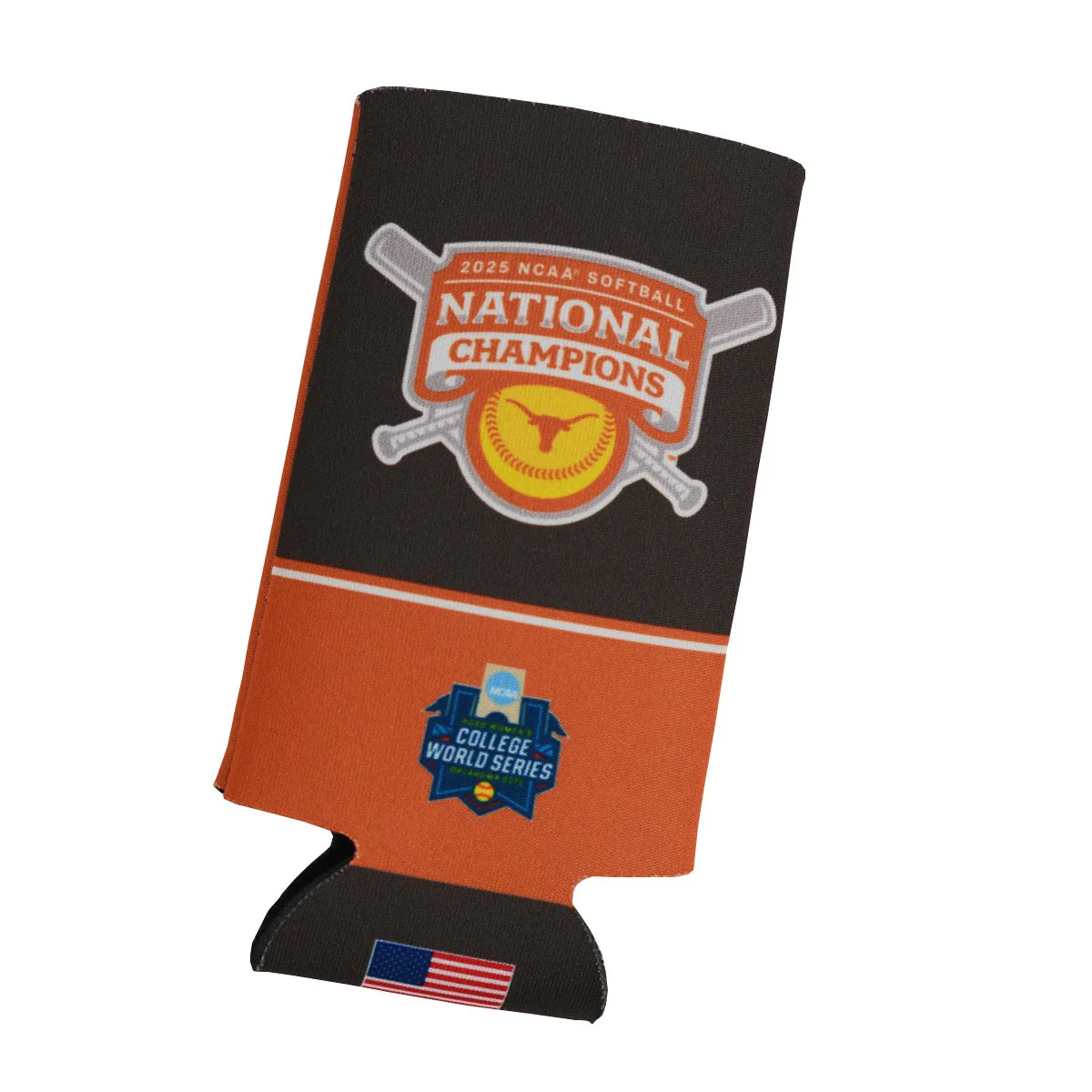 Texas Longhorn 2025 Softball National Champions Slim Can Cooler - Image 2