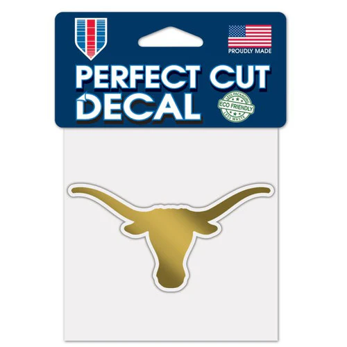 Texas Longhorn 4x4 Metallic Gold Logo Decal (F0074529) - Image 2