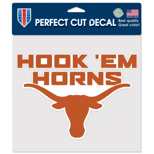 Texas Longhorn 8 X 8 HOOK 'EM HORNS over Logo Decal (84120219) - Image 2