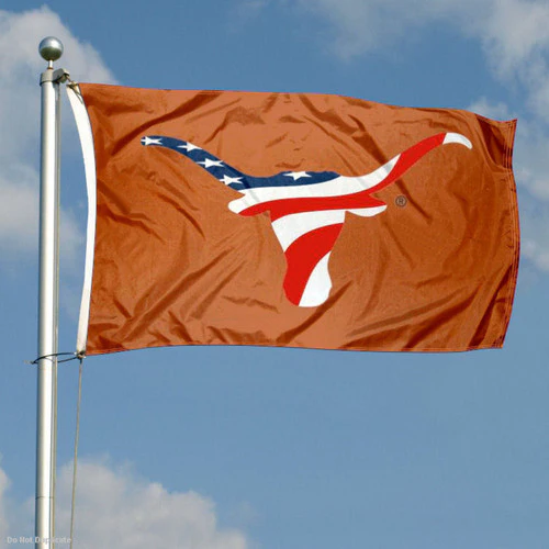 Texas Longhorn American Flag Logo 3'X 5' Flag (0130305650AM) - Image 3