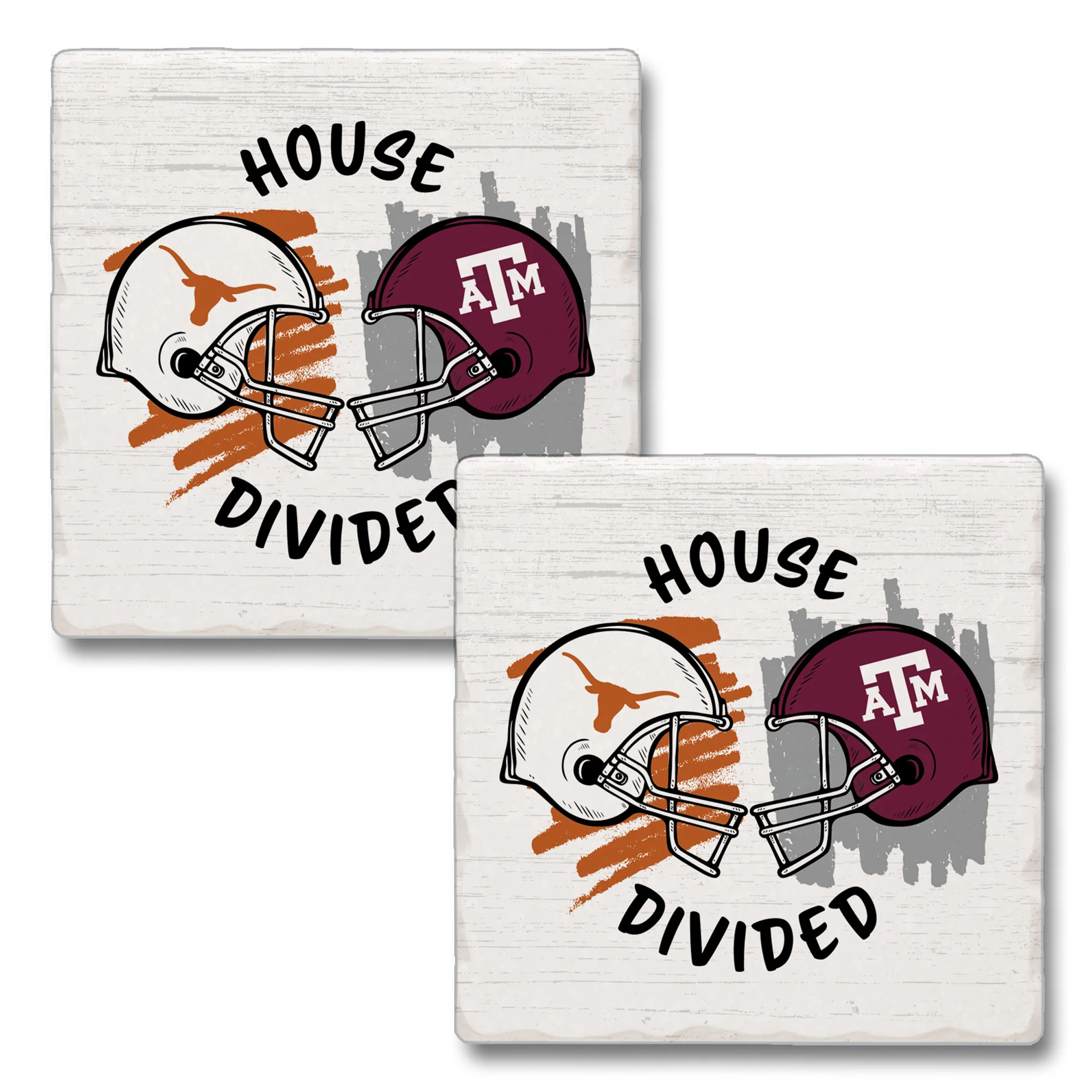 Texas Longhorn & ATM Absorbent Coaster Set (2pcs)