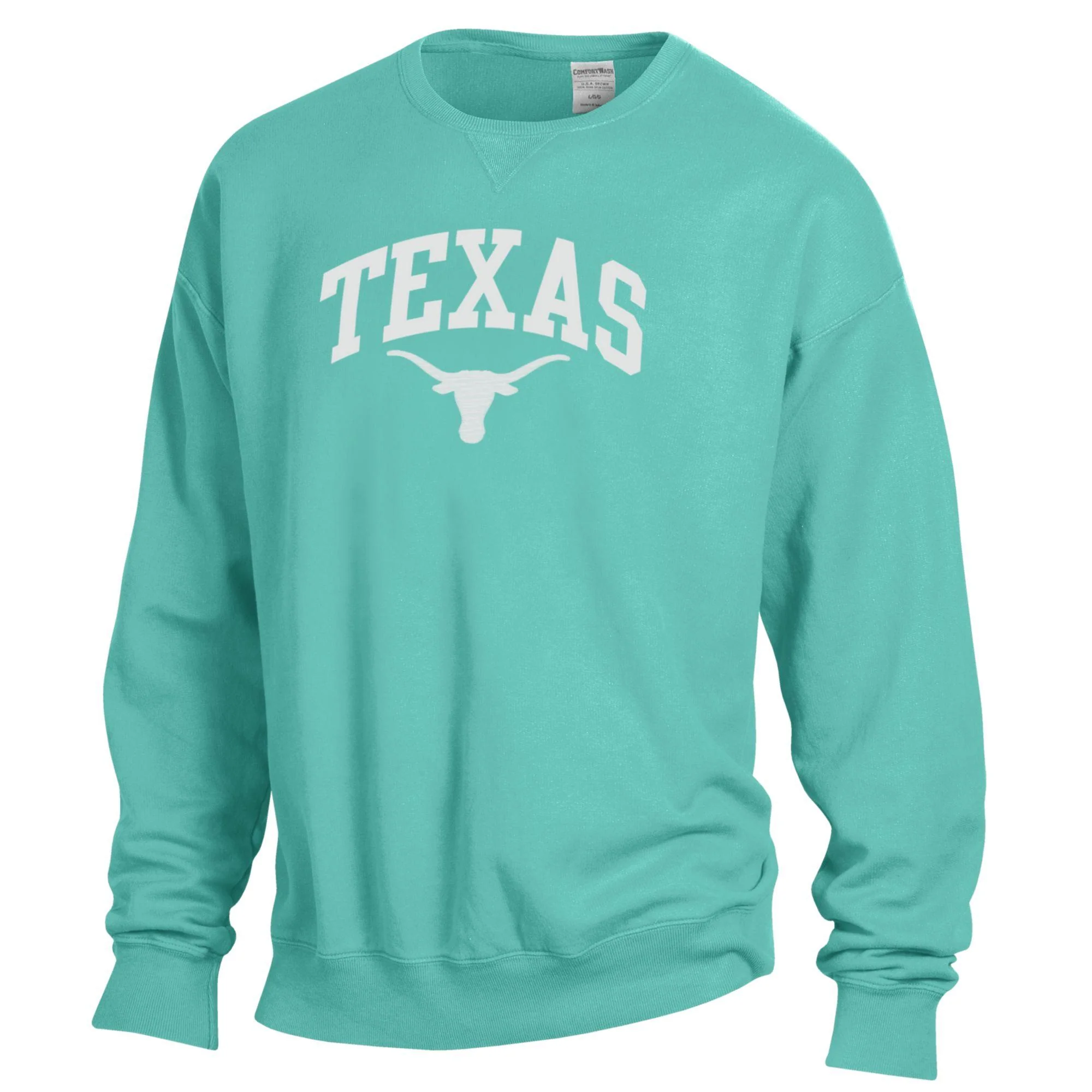 Texas Longhorn Arch Applique Pullover Crew Sweatshirt (4 Colors) - Image 4