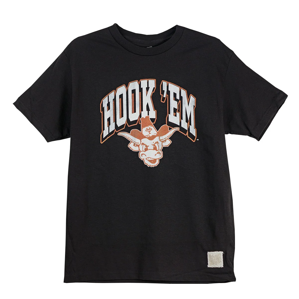 Texas Longhorn Arch Hook'Em Vintage Bevo Tee (BLK)