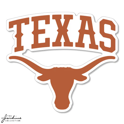 Texas Longhorn Arch Logo 6" Vinyl Sticker (VD6-8) - Image 2