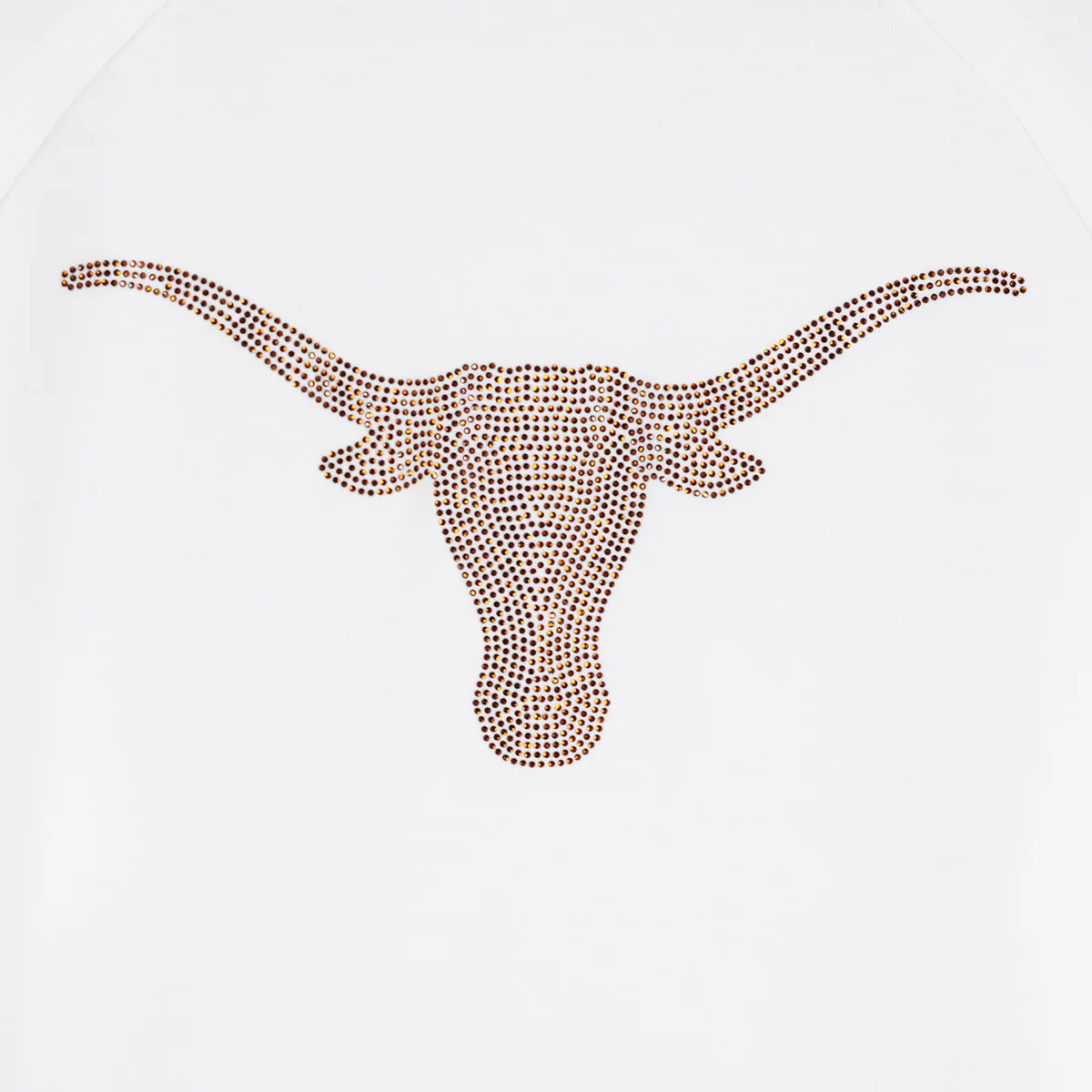 Texas Longhorn Flying Colors Ladies Rylee Raglan with Rhinestone Longhorn (GFW640TEX4)(White) - Image 2