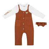 Texas Longhorn Colosseum Infant Walk Off Romper (3 Piece Set )
