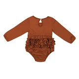 Texas Longhorn Colosseum Katinka Infant Ruffle Onesie (BO) - Image 2