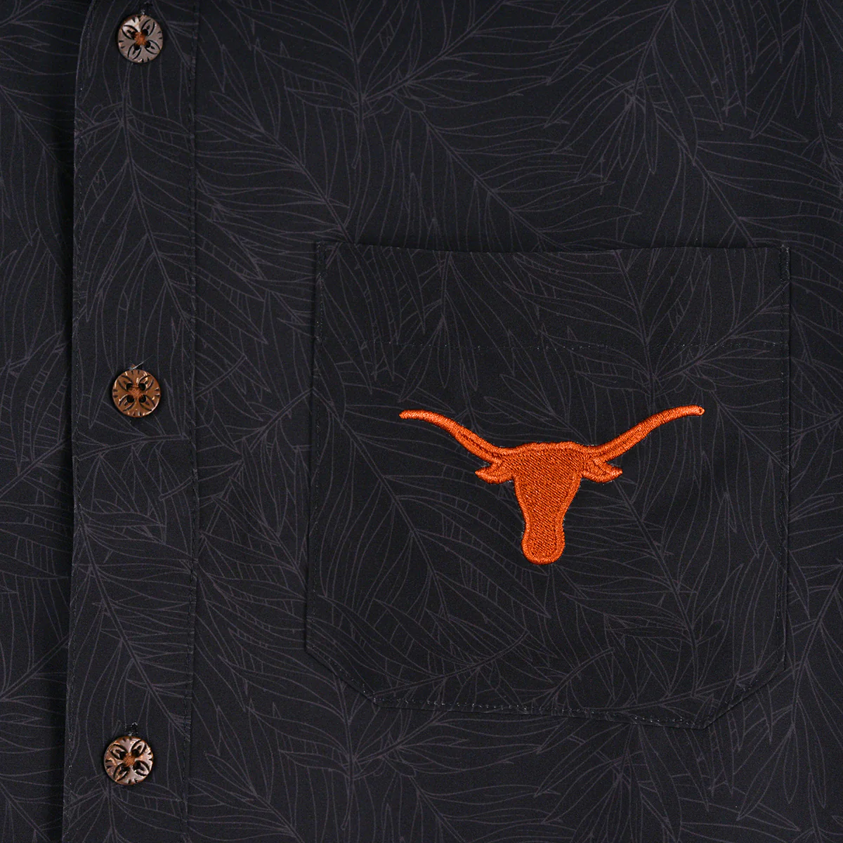 Texas Longhorn Colosseum Men's Duncan Camp Shirt (COWS12034)(Black) - Image 2