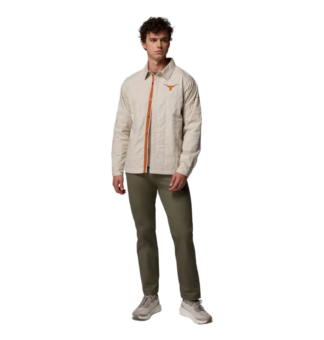 Texas Longhorn Columbia Men's Campus Roam Quilted Shirt Jacket (DRK STON) - Image 4