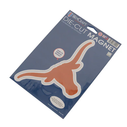 Texas Longhorn Die-Cut Magnet (81512) BO/WHT OUTLINE - Image 2