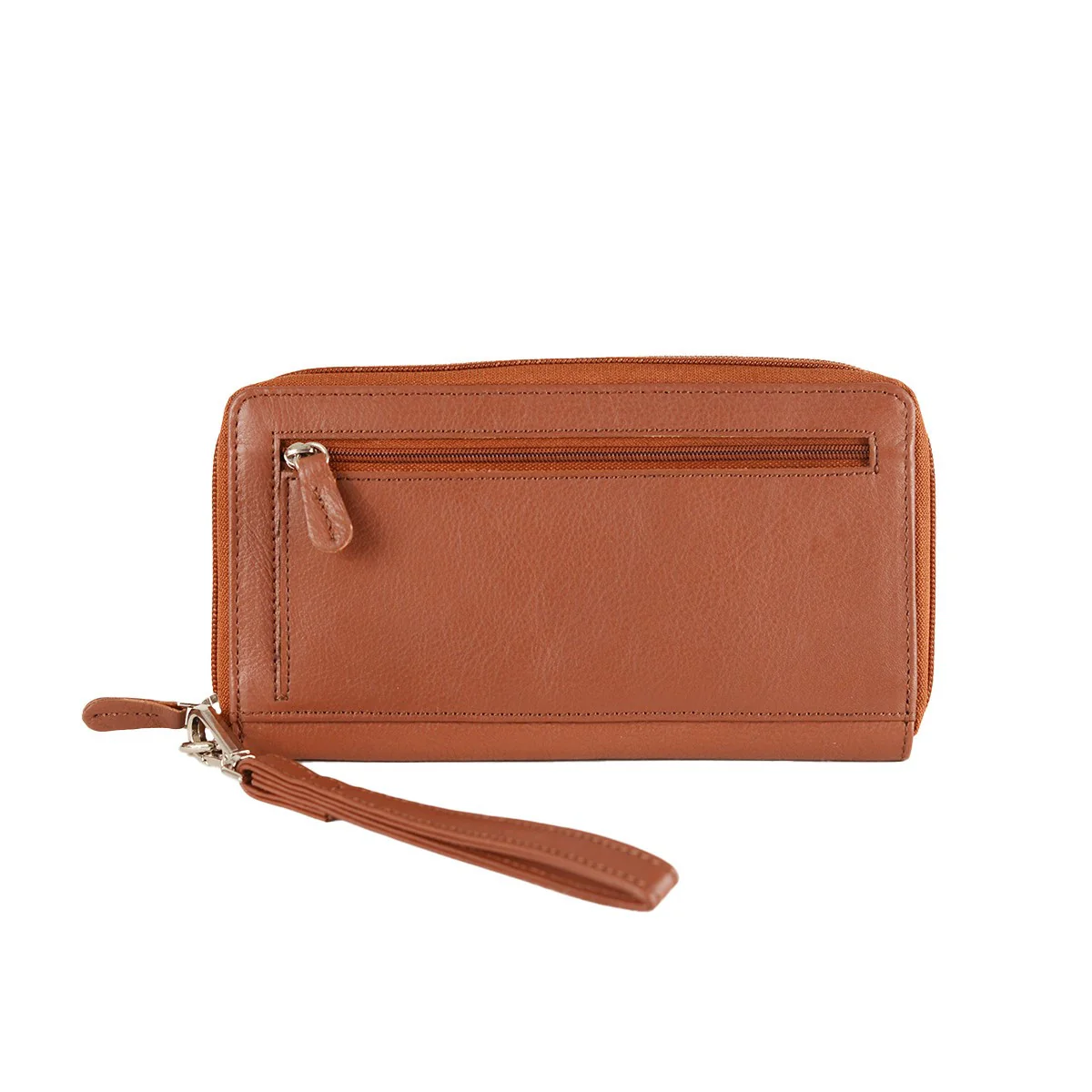 Texas Longhorn Embossed Logo Leather Wristlet (7910CO) COGNAC - Image 2