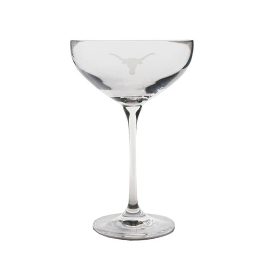 Texas Longhorn Etched Logo Cocktail Glass (RT24) - Image 2