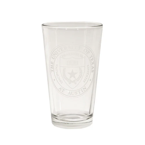 Texas Longhorn Etched Seal 16 oz Pint Glass (2023-SEAL) - Image 2