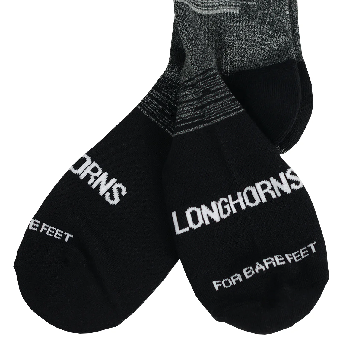 Texas Longhorn For Bare Feet  Men's Team Tonal Crew Sock (677Mar)(Black/Grey/Borange) - Image 2