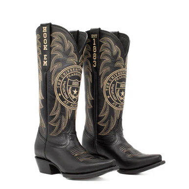 Texas Longhorn Gameday Women's Limited Edition Seal Western Boot (BLK) - Image 2