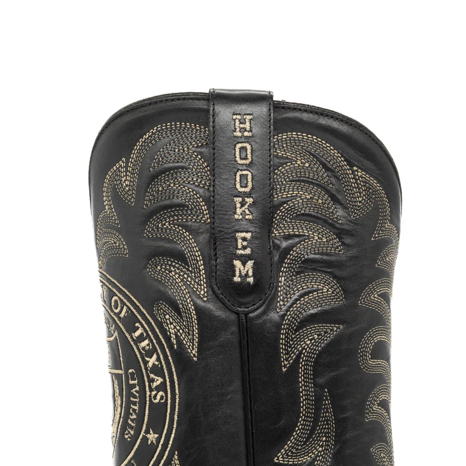 Texas Longhorn Gameday Women's Limited Edition Seal Western Boot (BLK) - Image 4
