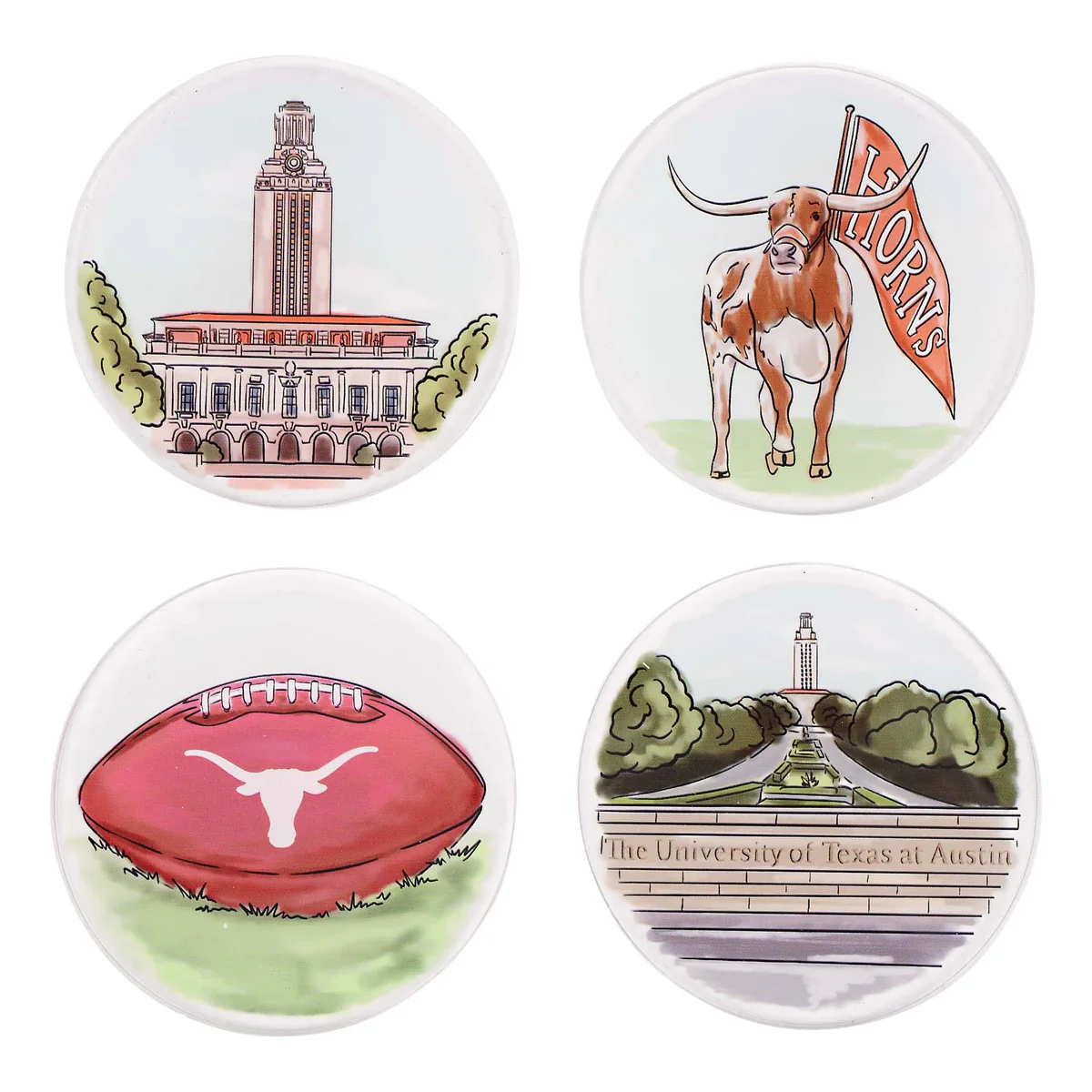 Texas Longhorn Glory Haus Coaster Set (460143401 )