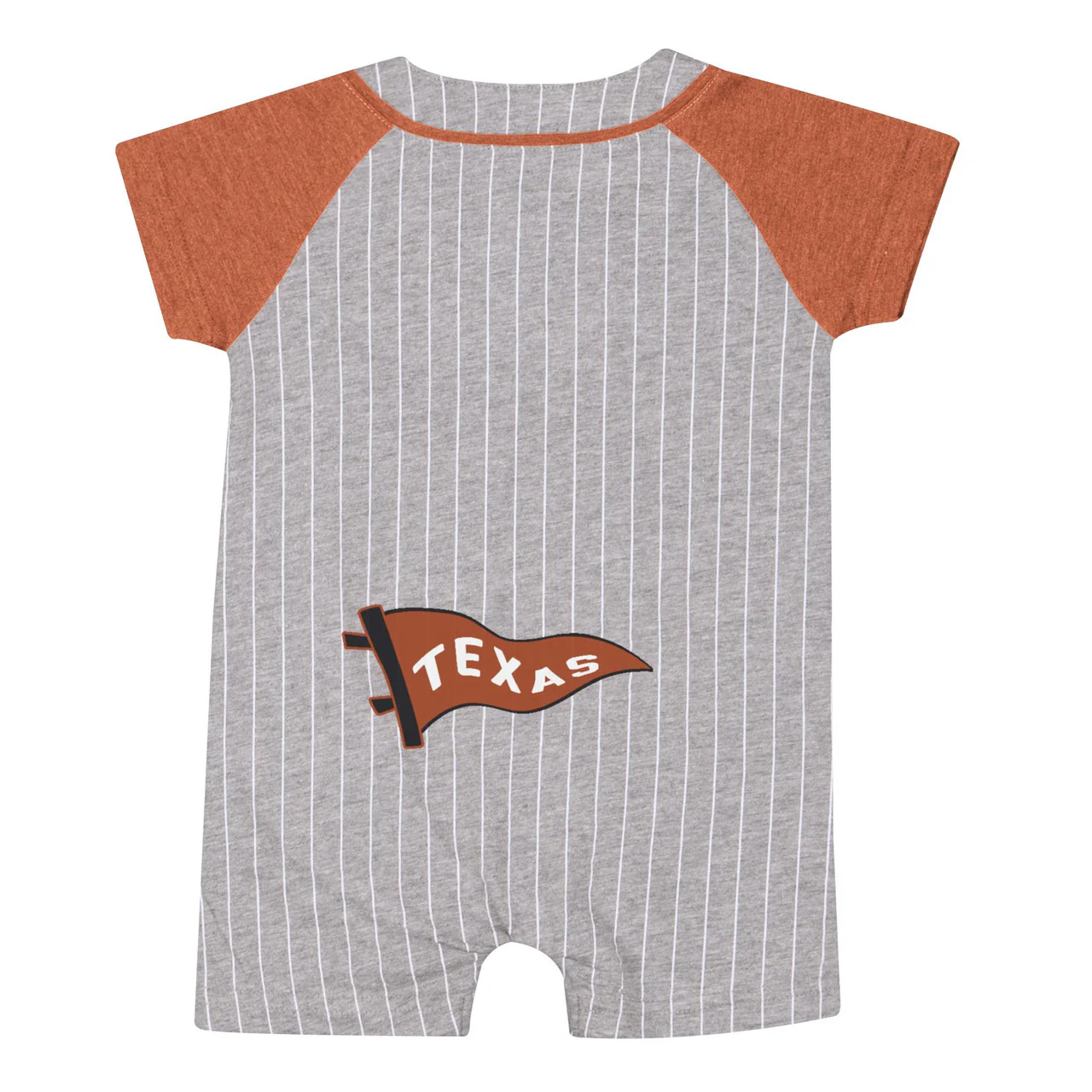 Texas Longhorn Colosseum Infant Airball Pinstripe Romper (HEATHER/BO) - Image 2