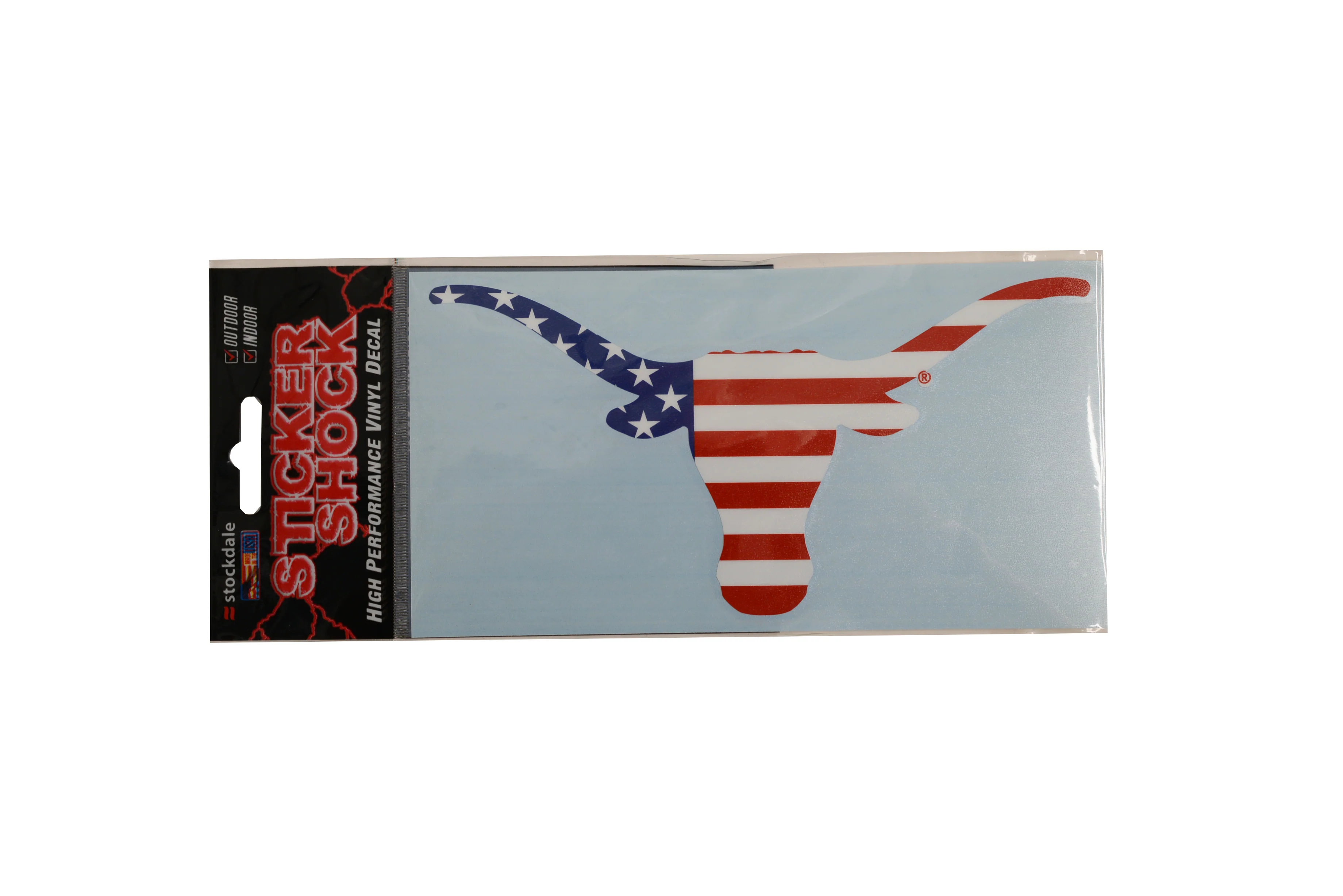 Texas Longhorn Longhorn Logo Shaped American Flag Decal