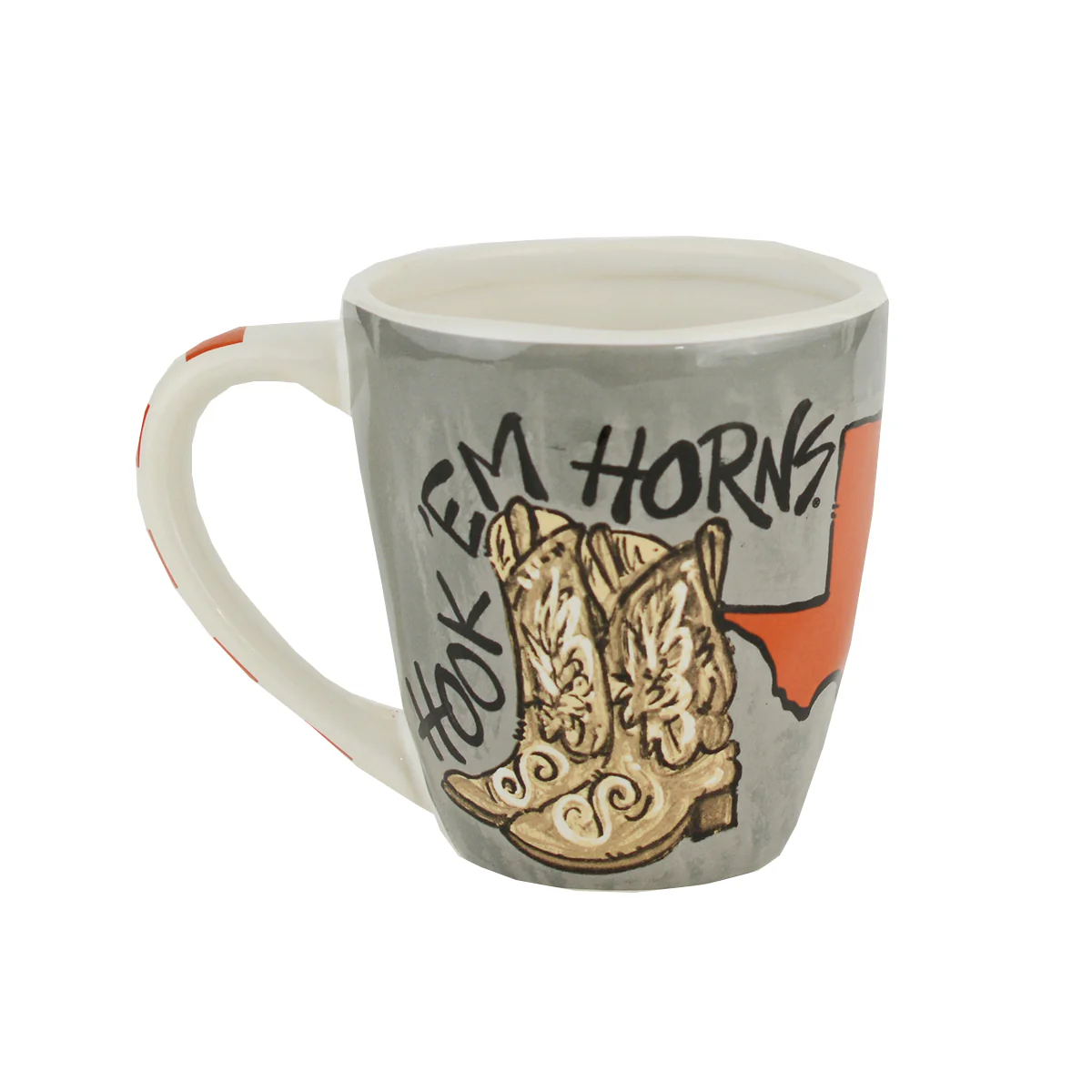 Texas Longhorn Magnolia Ceramic Texas Artwork Mug - Image 3