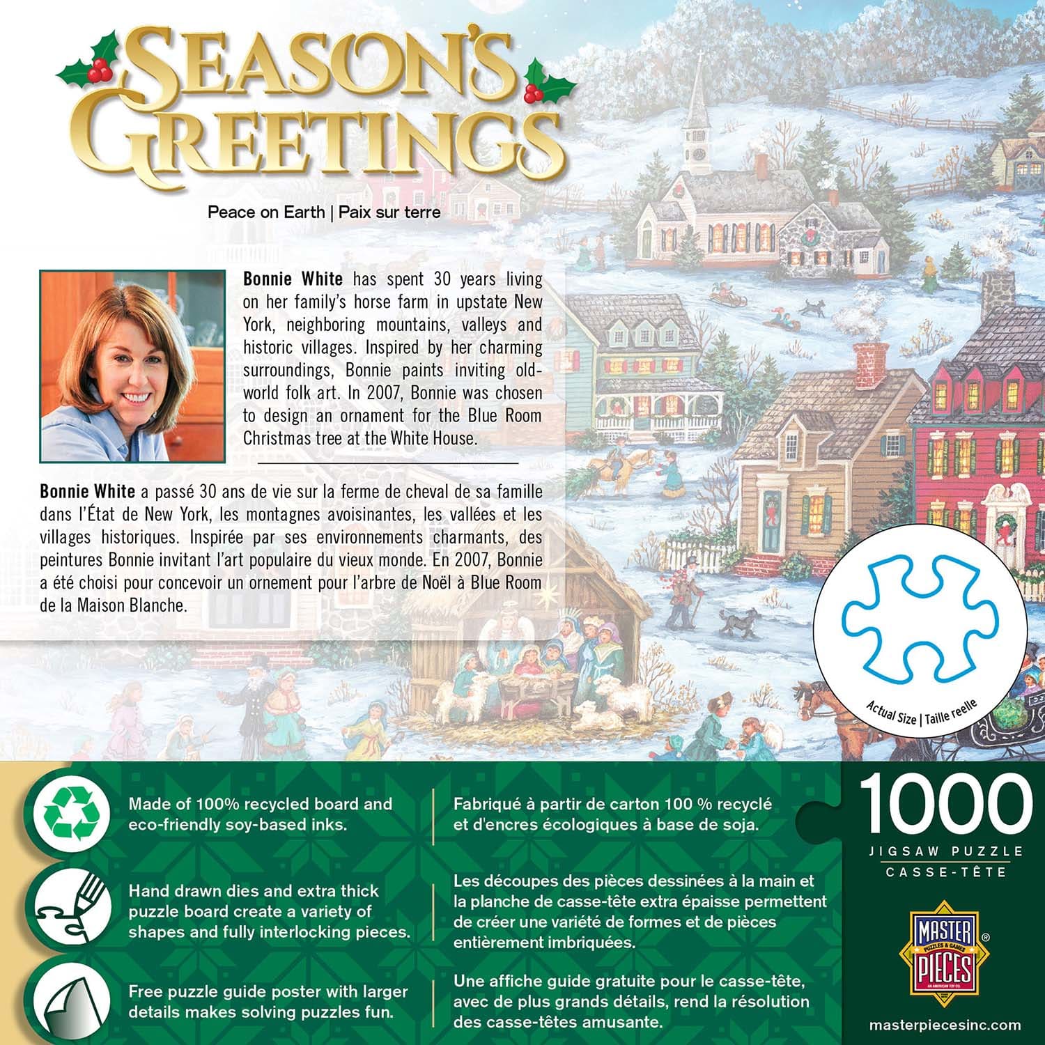 Season's Greetings Peace on Earth 1000 Piece Jigsaw Puzzle (72242) - Image 3