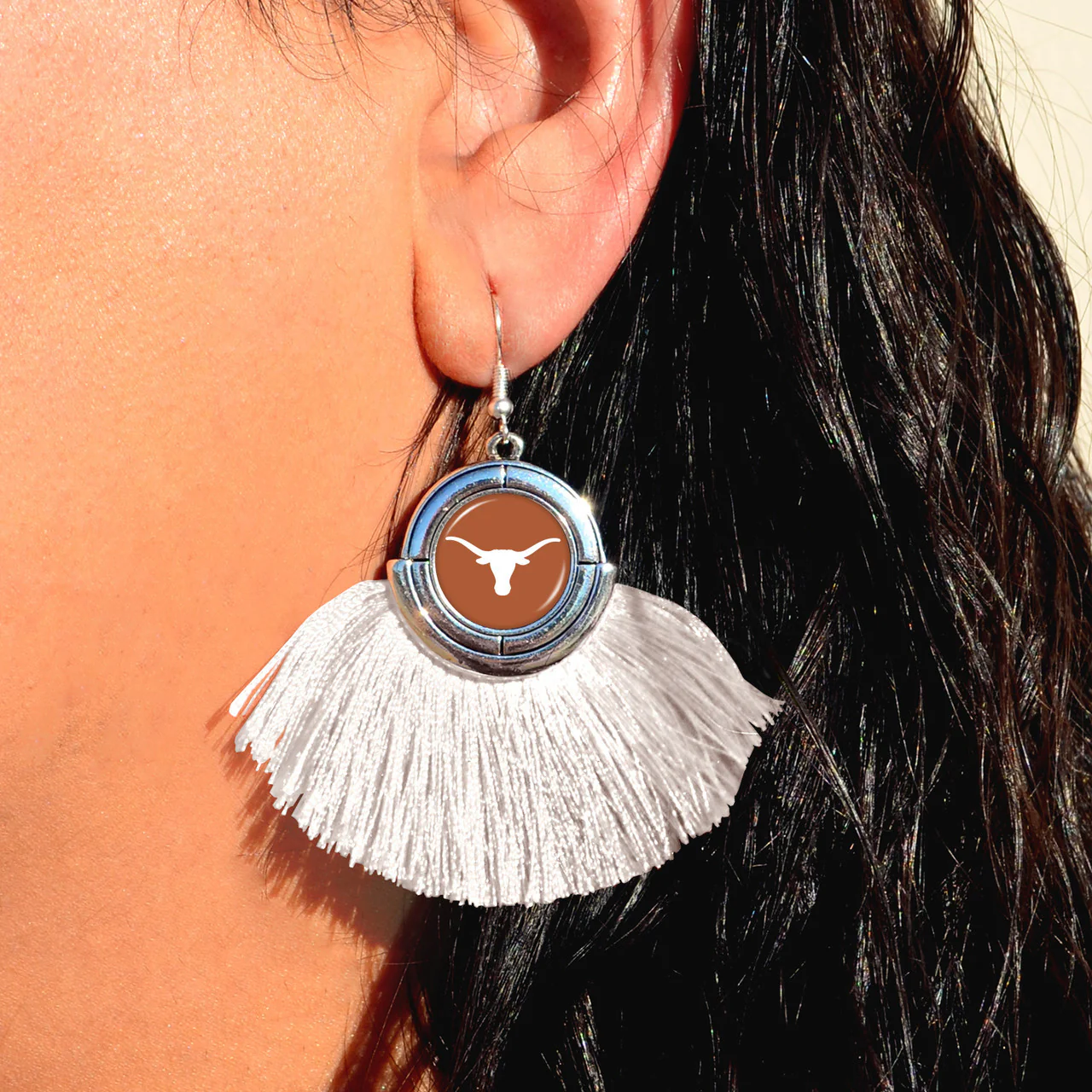 Texas Longhorn No Strings Attached Earrings (TEX43362) - Image 2