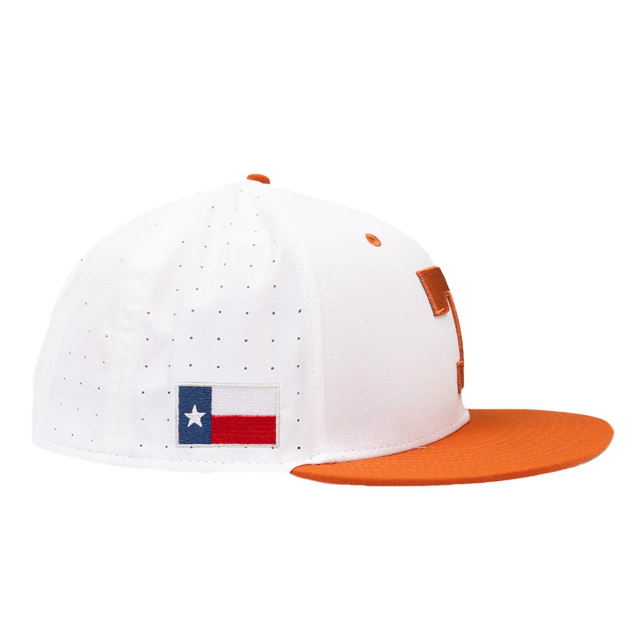 Nike Texas Longhorn True Fitted-On Field Baseball Cap (White)(NC-14-81F-TXE-J26) - Image 2