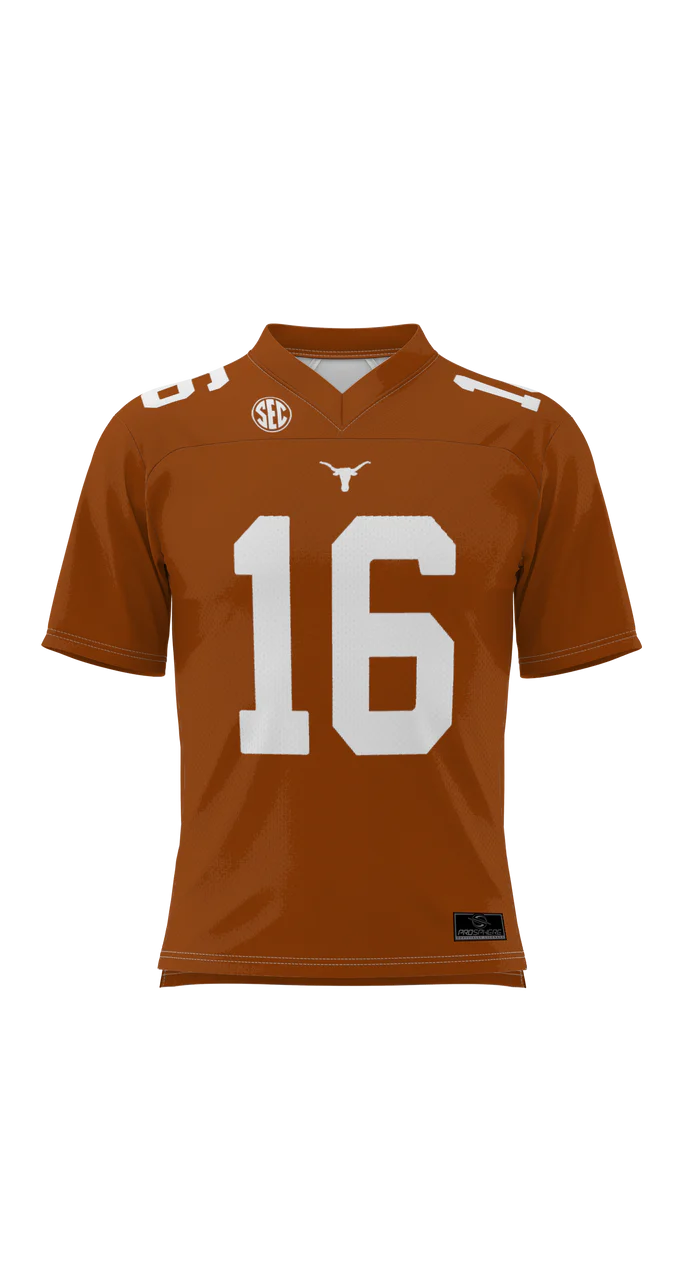Texas Longhorn Prosphere SEC Manning 16 Football Jersey (S0662-5B) - Image 2