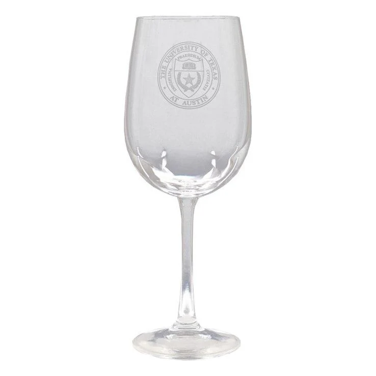 Texas Longhorn Seal Etched 18.5 oz Stemmed Glass (X1261) - Image 2