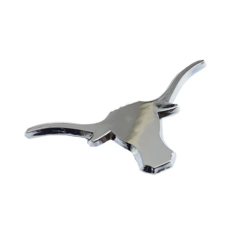 Texas Longhorn Silver Logo Auto Chrome Emblem - Image 2