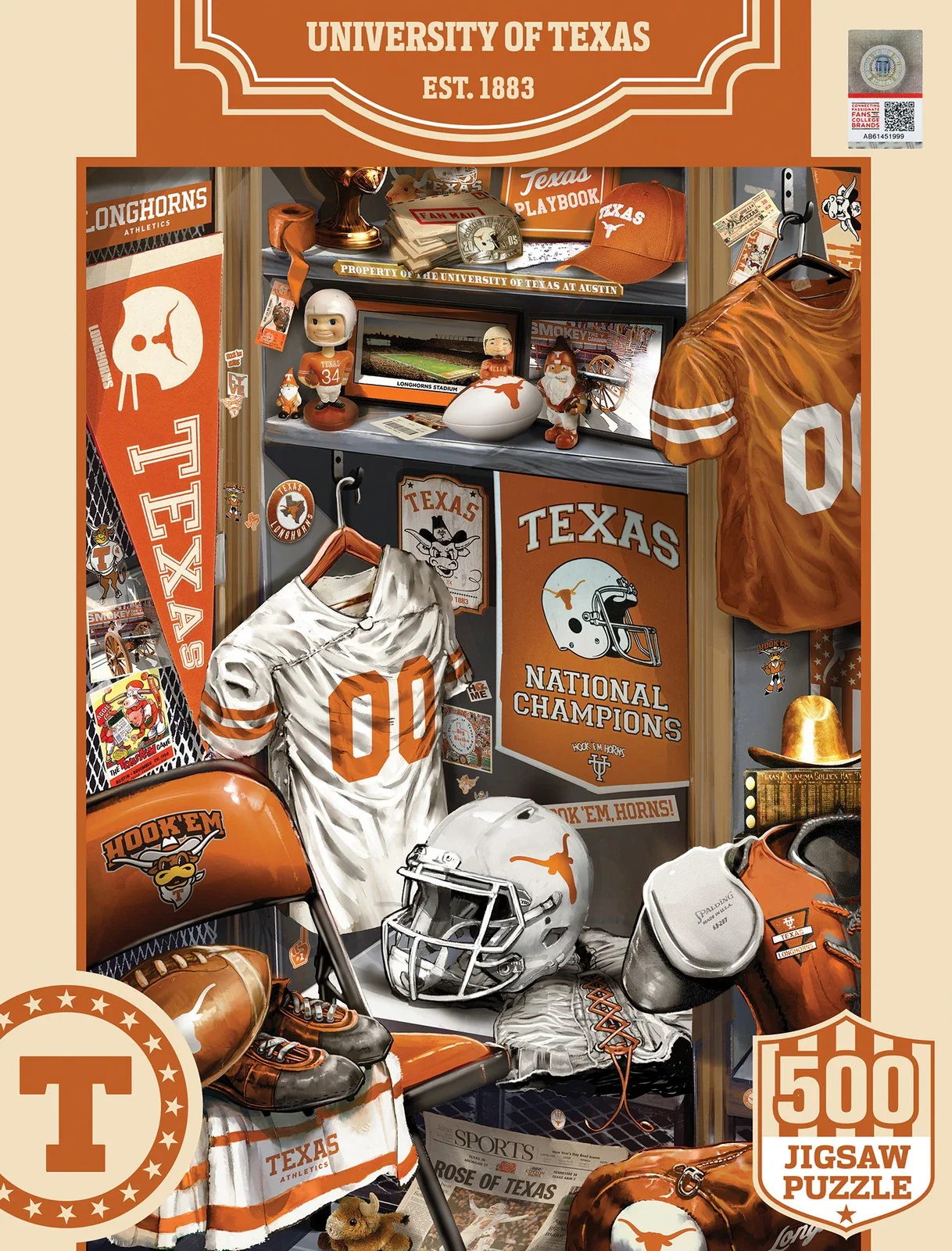 Texas Longhorn Locker Room 500 Piece Jigsaw Puzzle (UTX1090)